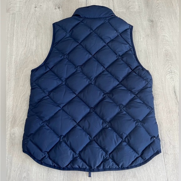 J. Crew  - Quilted Down Puffer Vest | Navy Blue - Picture 4 of 4